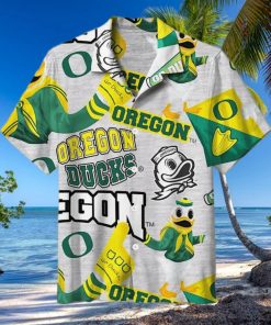 Grey Oregon Ducks Hawaiian shirt