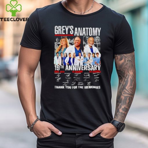 Grey'S Anatomy 19Th Anniversary 2005 2024 20 Season 421 Episodes Thank You For The Memories Shirt