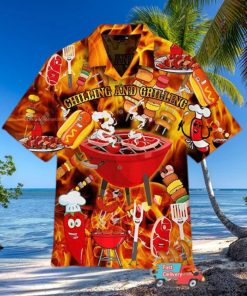 Grillin And Chilling Hawaiian Shirt