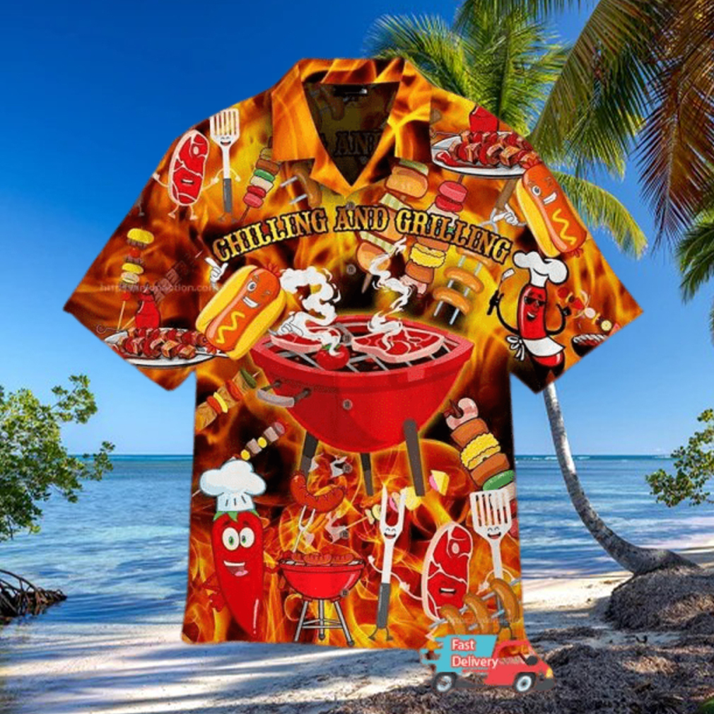 Grillin And Chilling Hawaiian Shirt Grillin And Chilling Hawaiian Shirt