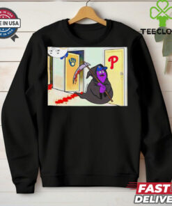 Grimace Grim Reaper vs Phillies knock knock MLB shirt