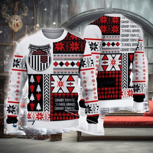 Grimsby Town Handmade Efl Logo Team Ugly Christmas Sweater For Fans Gift Unisex Sweatshirt