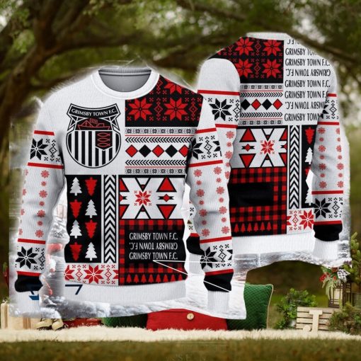 Grimsby Town Handmade Efl Logo Team Ugly Christmas Sweater For Fans Gift Unisex Sweatshirt