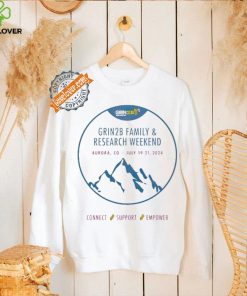 Grin2b family and research weekend connect support empower shirt