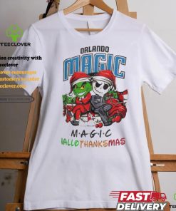 Grinch And Jack Orlando Magic Friends HalloThanksMas Shirt