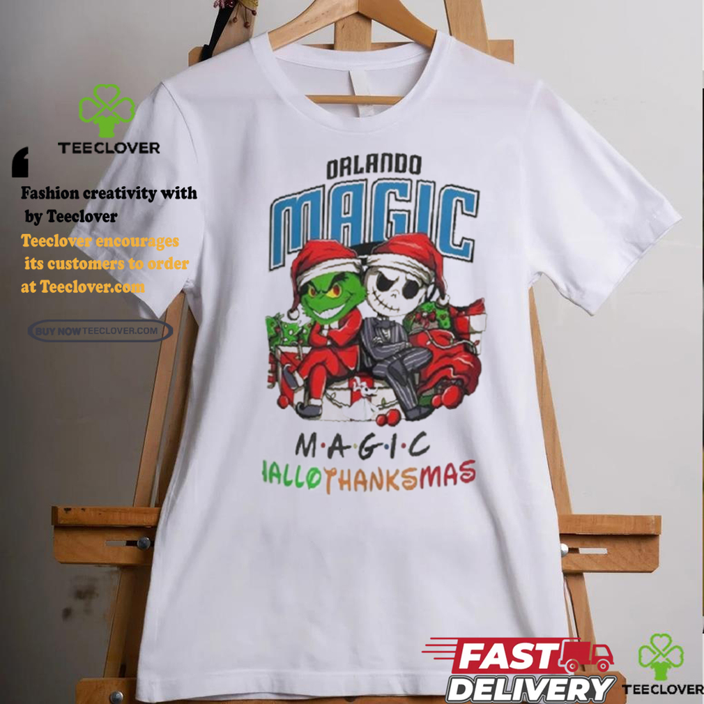 Grinch And Jack Orlando Magic Friends HalloThanksMas Shirt Grinch And Jack Orlando Magic Friends HalloThanksMas Shirt