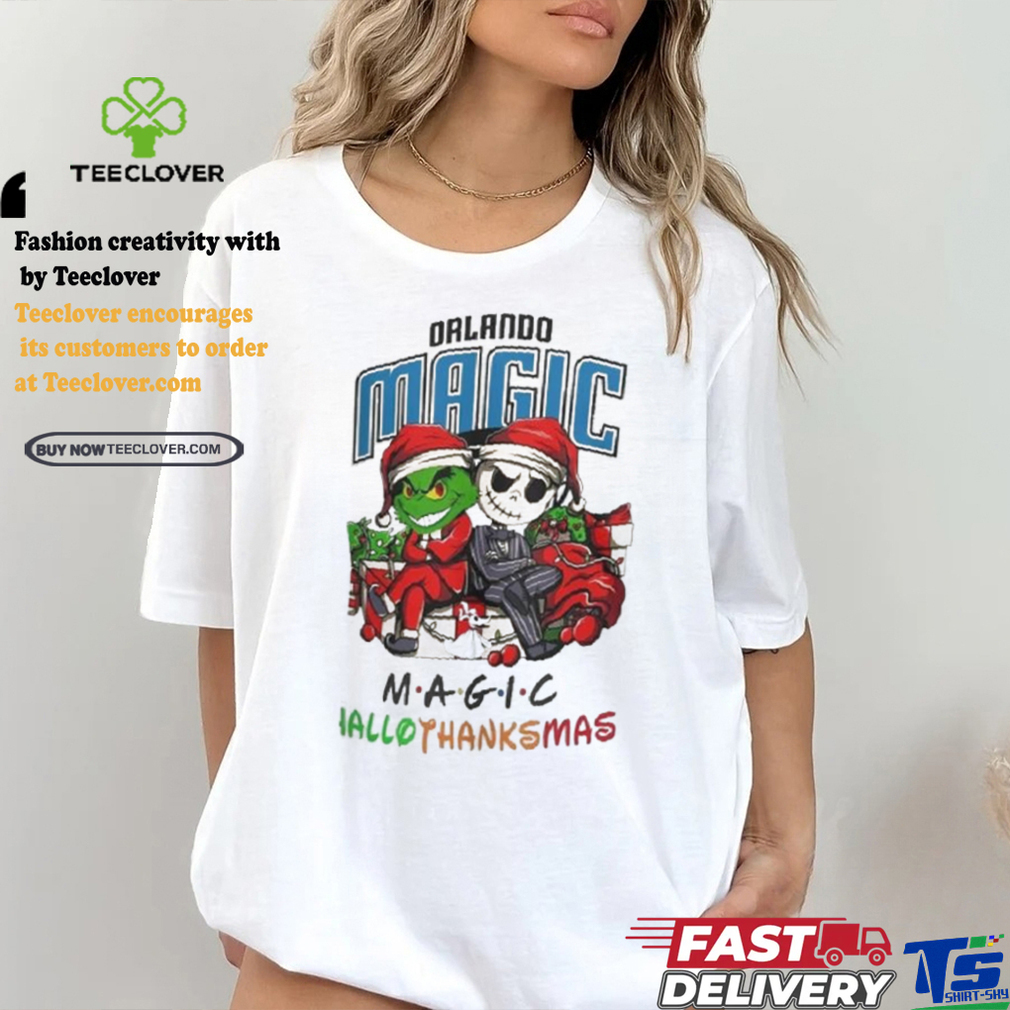 Grinch And Jack Orlando Magic Friends HalloThanksMas Shirt Grinch And Jack Orlando Magic Friends HalloThanksMas Shirt