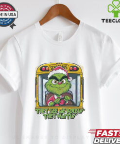Grinch And Santa Hat They See Me Rollin They Waitin Christmas 2024 Shirt