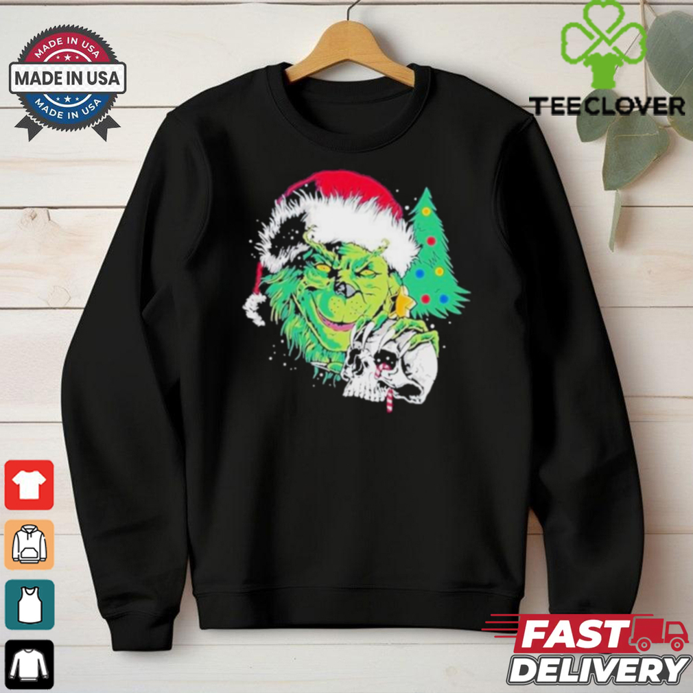 Grinch And Skull Christmas Shirt Grinch And Skull Christmas Shirt