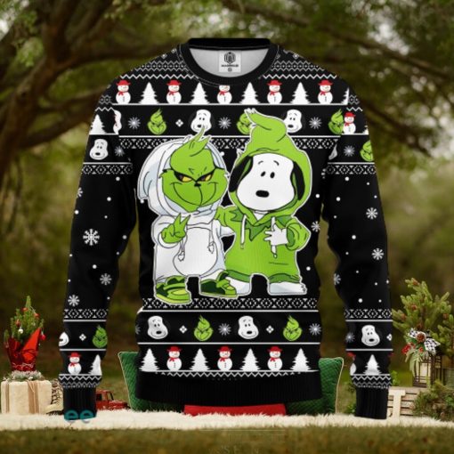 Grinch And Snoopy Ugly Christmas Sweater Amazing Gift Men And Women Christmas Gift