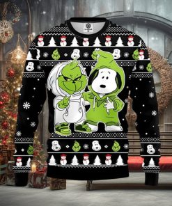 Grinch And Snoopy Ugly Christmas Sweater Xmas 3D Printed Christmas Sweater Gift