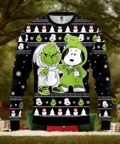 Grinch And Snoopy Ugly Christmas Sweater Xmas 3D Printed Christmas Sweater Gift