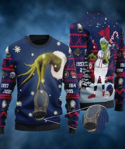 Grinch Atlanta Braves World Series Champions Ugly Christmas Sweater Xmas Gift