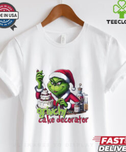 Grinch Baker Grinchy Cake Decorator Merry Christmas shirt