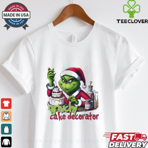 Grinch Baker Grinchy Cake Decorator Merry Christmas shirt