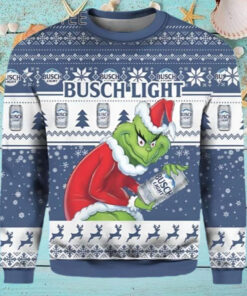 Grinch Busch Light Ugly Christmas Sweater