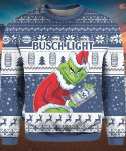 Grinch Busch Light Ugly Christmas Sweater