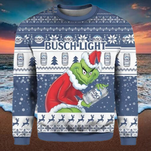 Grinch Busch Light Ugly Christmas Sweater