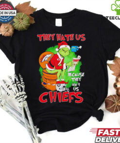 Grinch Chiefs toilet Broncos they hate us because they ain’t us Christmas shirt