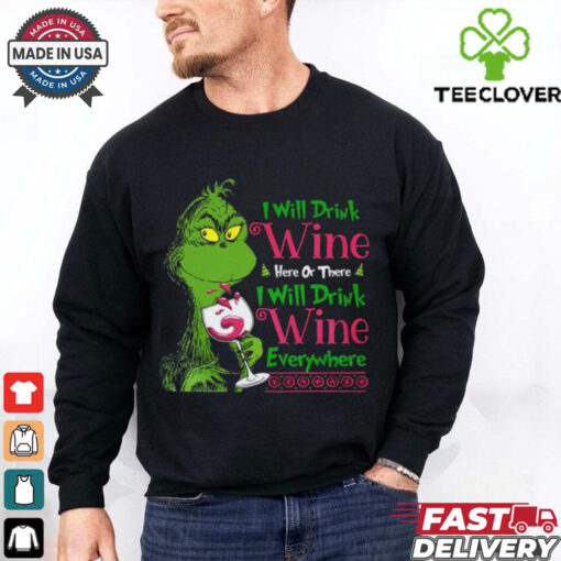 Grinch Christmas Wine Sweatshirts, Grinchmas Sweatshirt