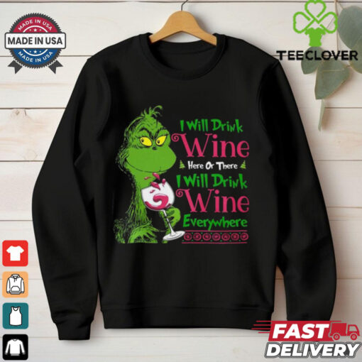 Grinch Christmas Wine Sweatshirts, Grinchmas Sweatshirt