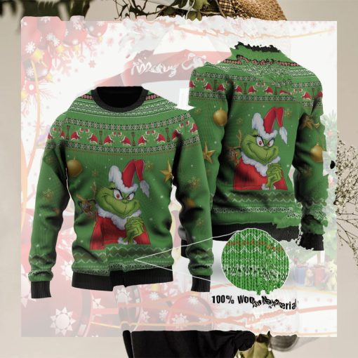 Grinch Christmas Wool Ugly Knitted Sweater