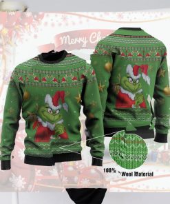Grinch Christmas Wool Ugly Knitted Sweater
