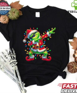 Grinch Christmas lights dabbing shirt 2 Grinch Christmas lights dabbing shirt