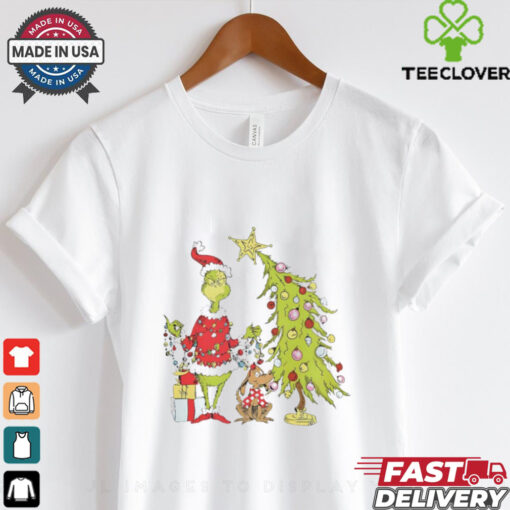 Grinch Christmas tree funny shirt