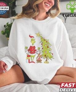 Grinch Christmas tree funny shirt