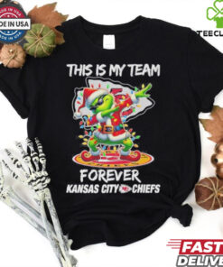 Grinch Dabbing This Is My Team Forever Kansas City Chiefs Christmas Shirt