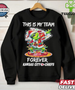 Grinch Dabbing This Is My Team Forever Kansas City Chiefs Christmas Shirt