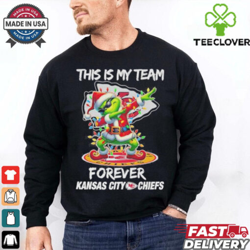 Grinch Dabbing This Is My Team Forever Kansas City Chiefs Christmas Shirt