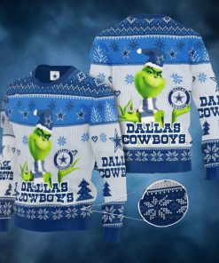 Grinch Dallas Cowboys All Over Print Christmas Ugly Sweater Gift For Fans