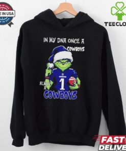 Grinch Dallas Cowboys Christmas in my DNA once a Cowboys always a Cowboys hoodie, sweater, longsleeve, shirt v-neck, t-shirt