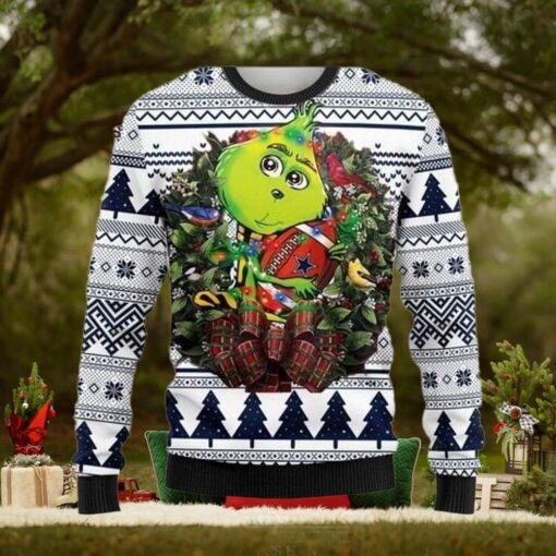 Grinch Dallas Cowboys Knitting Pattern 3D Print Ugly Sweater