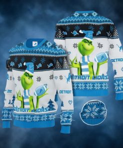 Grinch Detroit Lions All Over Print Christmas Ugly Sweater Gift For Fans