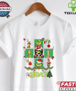 Grinch Dr Seuss characters Christmas tree 2024 shirt