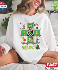 Grinch Dr Seuss characters Christmas tree 2024 shirt