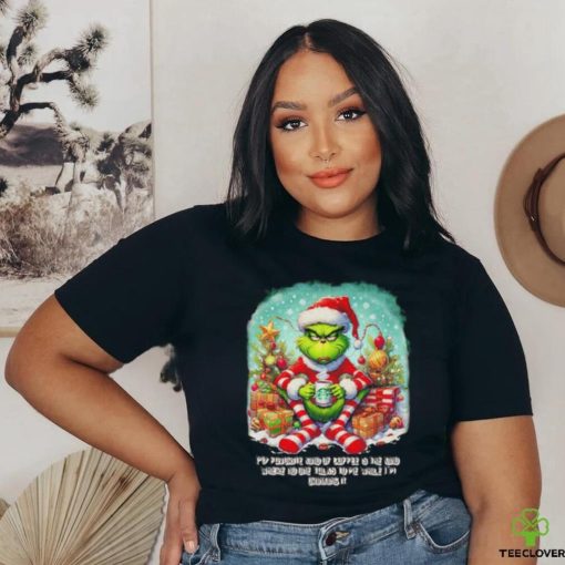 Grinch Drinks Starbucks Coffee In The Christmas Holiday Shirt