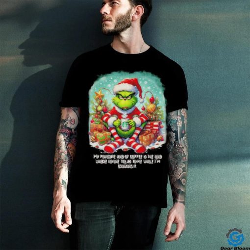 Grinch Drinks Starbucks Coffee In The Christmas Holiday Shirt