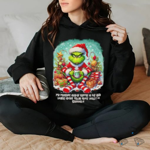 Grinch Drinks Starbucks Coffee In The Christmas Holiday Shirt