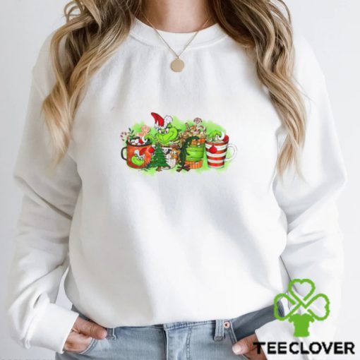 Grinch Face Coffee Drink Shirt, Christmas Grinch Shirt