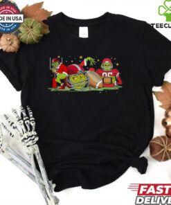 Grinch Football Christmas Ready to Press Grinch Playing Football Holiday shirt