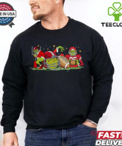 Grinch Football Christmas Ready to Press Grinch Playing Football Holiday shirt