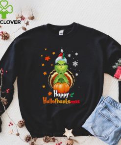 Grinch Halloween Thanksgiving Christmas Happy Hallothanksmas Shirt