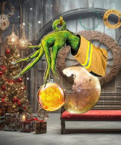 Grinch Hand Fire Dep Emble Christmas Ornament