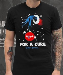 Grinch Hand Holding Ornament Hope For A Cure Diabetes Awakeness Christmas T Shirt 4 Grinch Hand Holding Ornament Hope For A Cure Diabetes Awakeness Christmas T Shirt