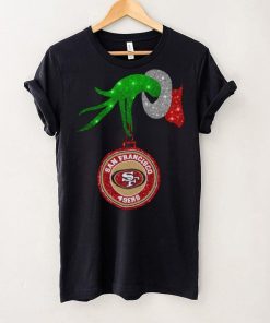 Grinch Hand Holding San Francisco 49ers Christmas Shirt