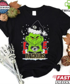 Grinch Hand Love Green Bay Packers Christmas Shirt